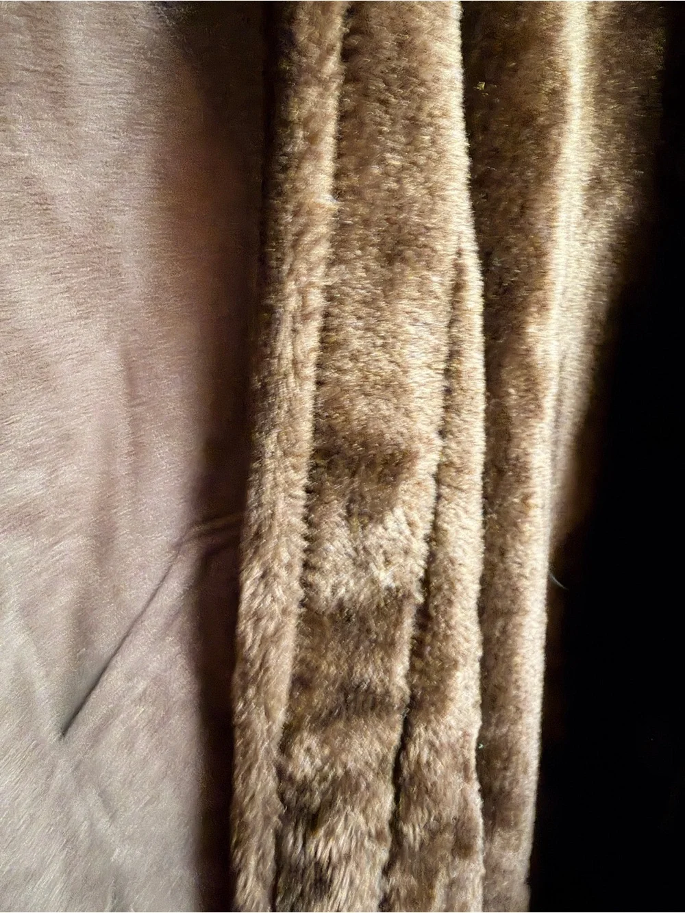 Middle east winter coat Brown Faux-Suede Long Coat with Plush Lining from DUBAI